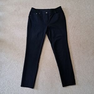 Chico's So Slimming Jeans Womens Size 6 (Chico's 0.5) Short Black Ankle Denim